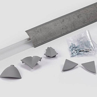 Комплект заглушек к плинтусу АС11 Темно-Серый EGGER