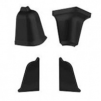 Комплект для плинтуса Черный Матовый KORNER