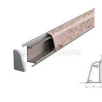 8041/Лаймстоун Плинтус TwinC 4,2м SLOTEX