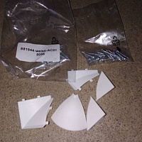 Комплект заглушек к плинтусу АС01 Белый EGGER