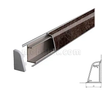 2333/Блэк Слэйт Плинтус TwinC 4,2м SLOTEX