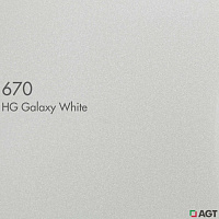 Панель Белый Галакси (670) МДФ2800*1220*18 глянец 1-стор AGT инд.уп.