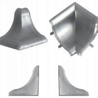 Комплект для плинтуса Мини LB-15 Алюминий Сатин KORNER