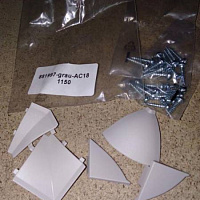 Комплект заглушек к плинтусу АС18 Серый EGGER