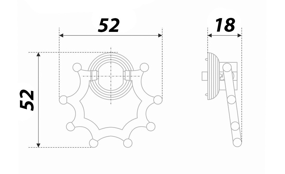 Ручка-кнопка 116AB.21 BOYARD (40)