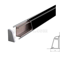 1021/Черный Плинтус TwinC 4,2м SLOTEX