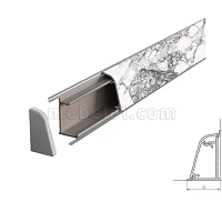 8097/Инвизибл Марбл Плинтус TwinC 4,2м SLOTEX