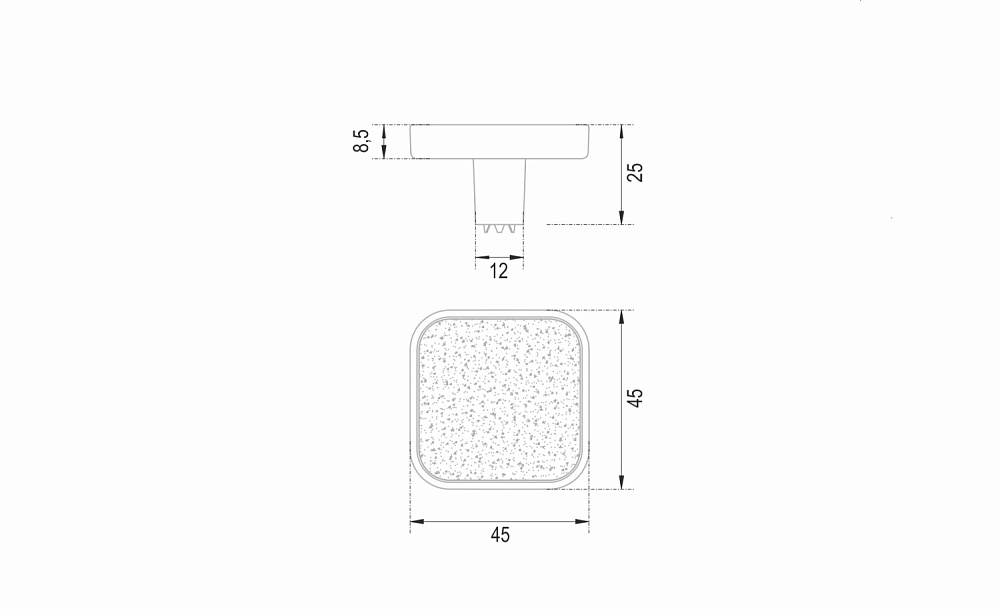 Ручка-кнопка 525RCHMP.1/GR BOYARD (25)