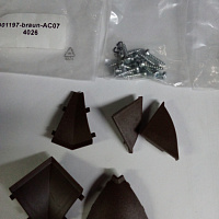 Комплект заглушек к плинтусу АС07 Темно-Коричневый EGGER