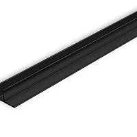 Планка для мебельного щита Н-6,0 угловая(F) черная L-600 