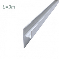 Плинтус-Планка Серебро(алюминий) 3 метра