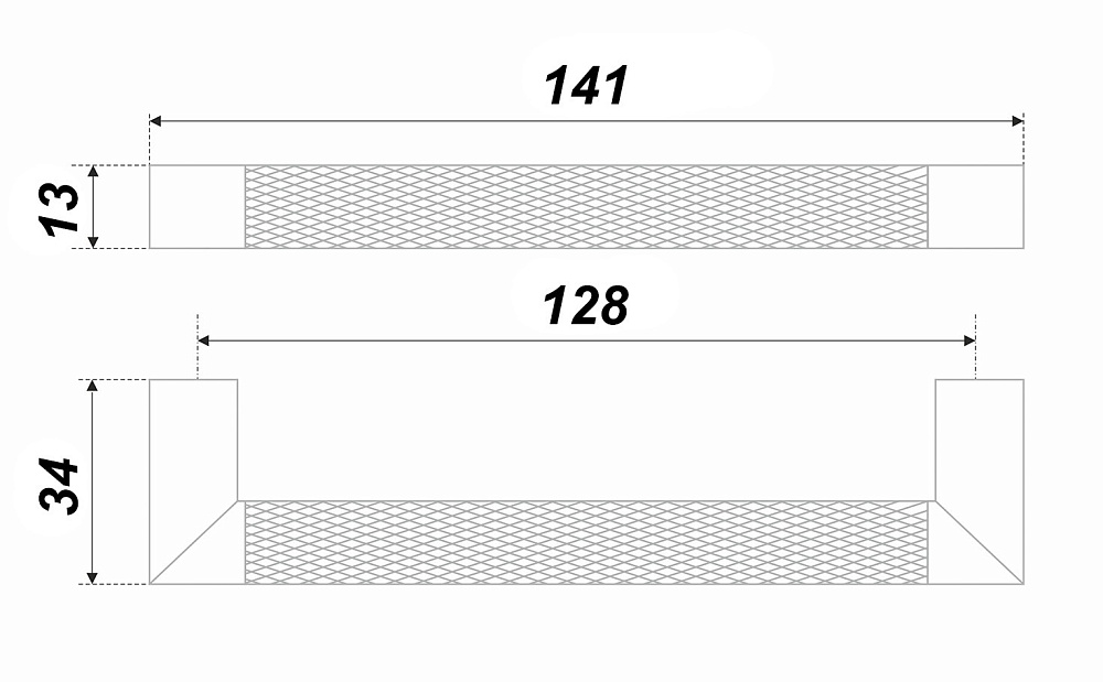 Ручка-скоба 286CP/OBL.4/128 (15) BOYARD