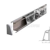 8053/Мистик Марбл Плинтус TwinC 4,2м SLOTEX