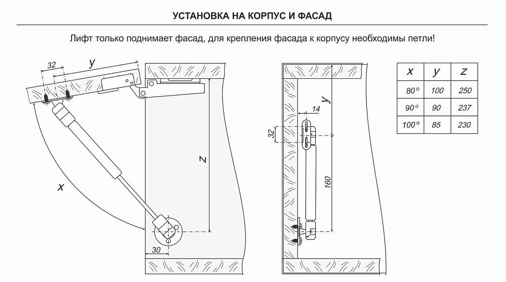 Газ лифт 100N 105GL BOYARD 