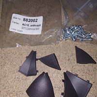 Комплект заглушек к плинтусу АС10 Антрацит EGGER