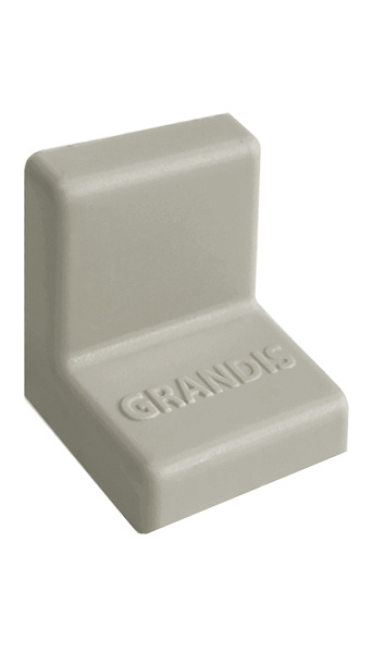 Накладка GRANDIS серая пластик. к уголку 20х20 (400)
