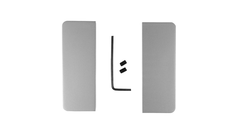 Комплект закрытых заглушек 050GOLA профилю С (лев+прав),  серый  BOYARD