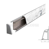 8052/Итальянский Мрамор Плинтус TwinC 4,2м SLOTEX