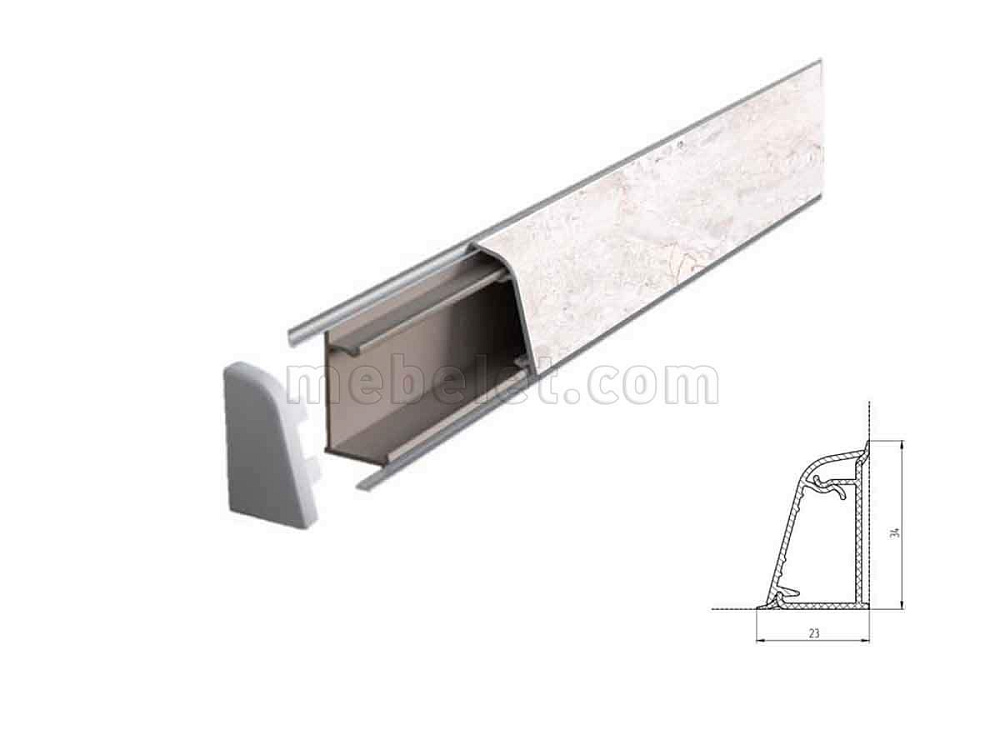 8047/Крем Стоун Плинтус TwinC 4,2м SLOTEX