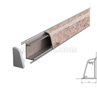 8041/Лаймстоун Плинтус TwinC 4,2м SLOTEX