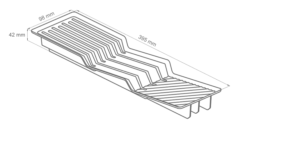 Вкладыш для ножей в лоток AQ TRAY белый