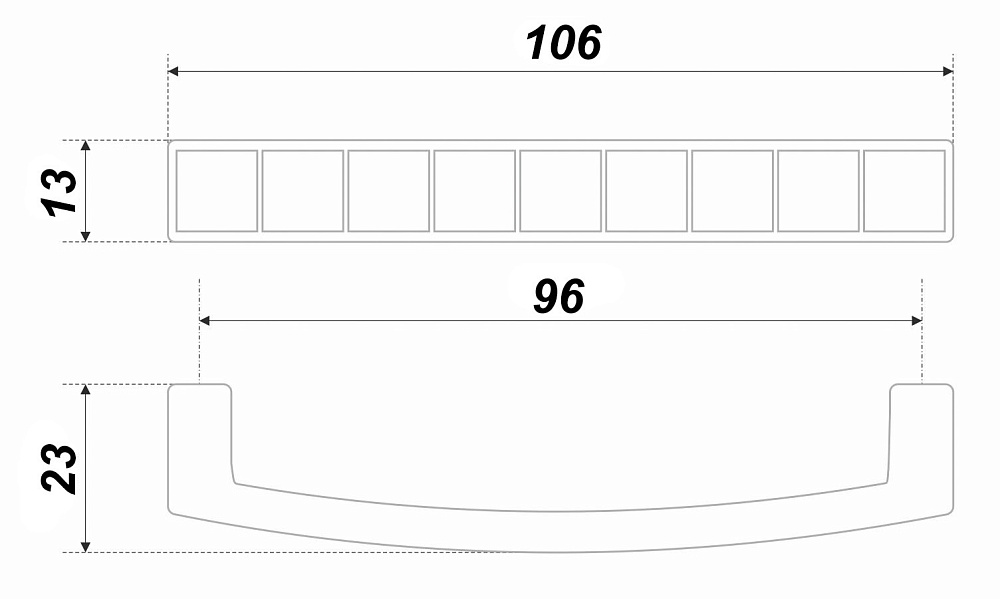 Ручка-скоба 120MAB/Bg.4/96 BOYARD (50)