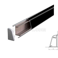 1021/Черный Плинтус TwinC 4,2м SLOTEX