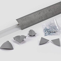 Комплект заглушек к плинтусу АС11 Темно-Серый EGGER