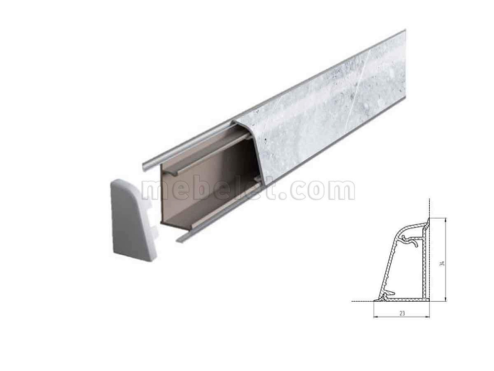 2342/Итальянский Камень Плинтус TwinC 4,2м SLOTEX