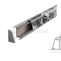 8053/Мистик Марбл Плинтус TwinC 4,2м SLOTEX