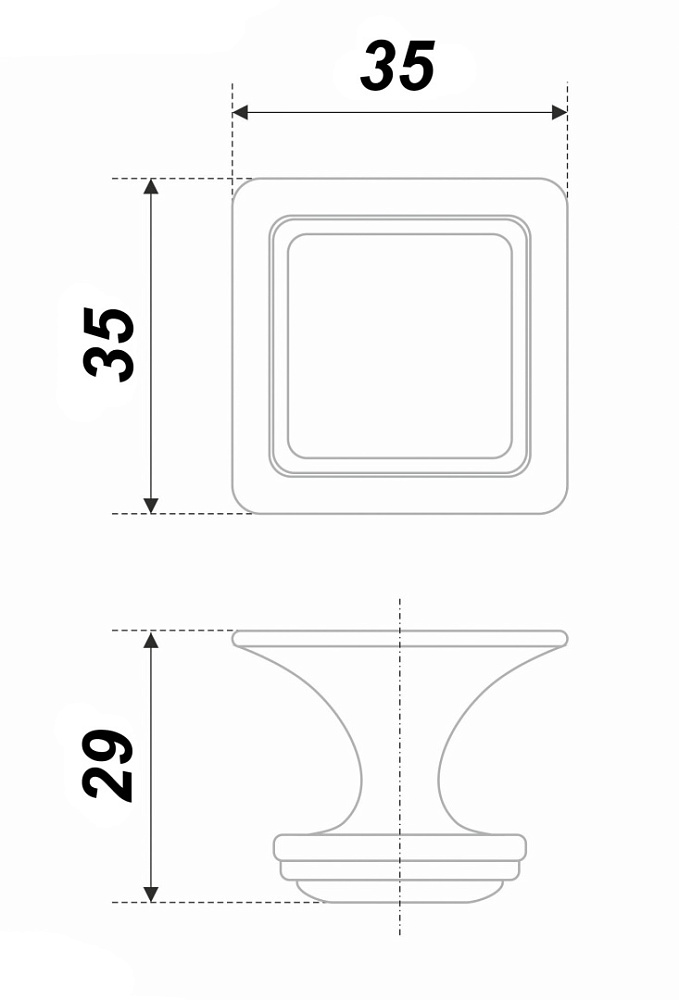 Ручка-кнопка 115 MAB.4/Bg BOYARD (70)