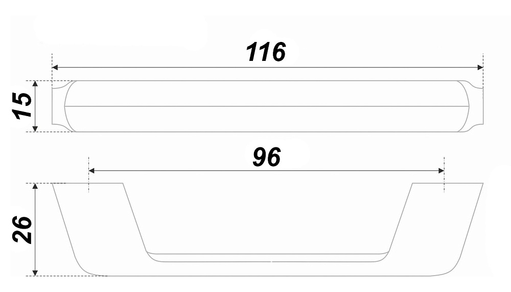 Ручка-скоба 196CP.4/96 BOYARD (50)