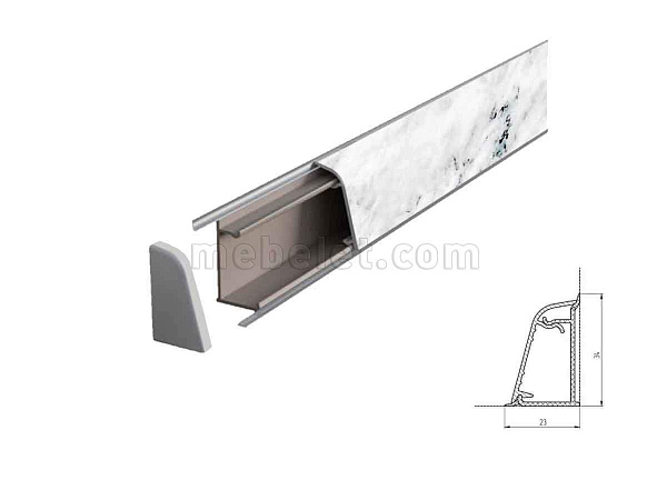 8052/Итальянский Мрамор Плинтус TwinC 4,2м SLOTEX