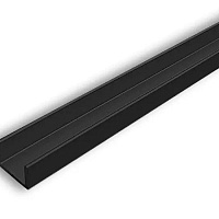 Планка для мебельного щита Н-6,0 торцевая черная L-600