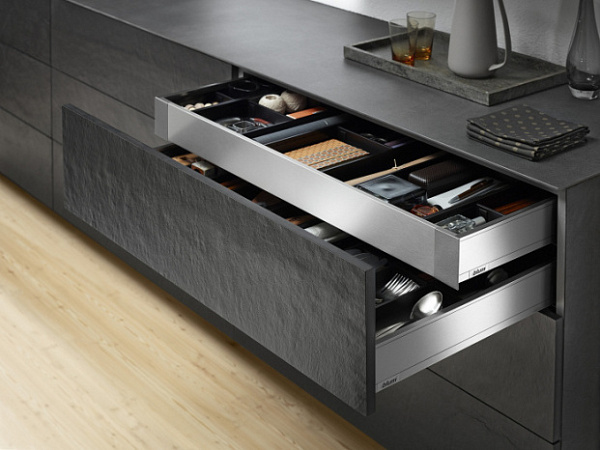 Ящик LEGRABOX F, высота 241мм, 500мм белый шелк BLUM 