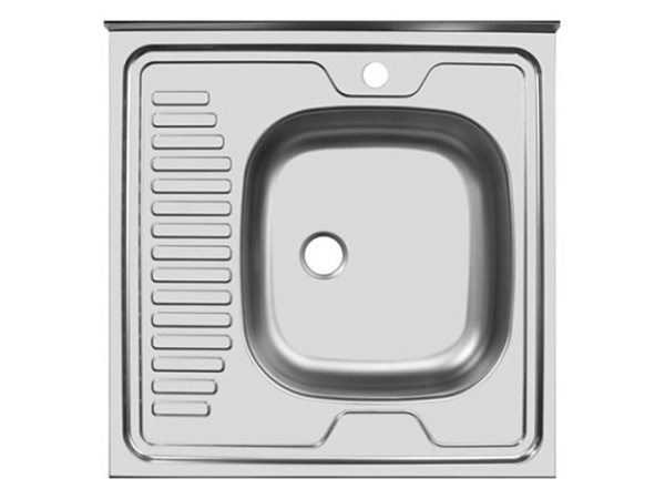Мойка 600*600*130*0,4мм накладная правая Владикс (20)