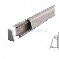 6035/Мрамор Серебристый Плинтус TwinC 4,2м SLOTEX