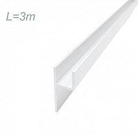 Плинтус-Планка Белая(алюминий) 3 метра