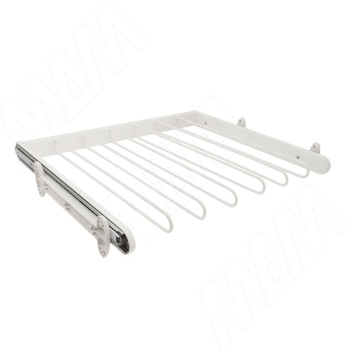Вешалка для брюк 556*470*64 полного выдвижения, белая, BELLE