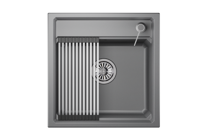 Мойка 500*510 Granula KS-5002 кварц АЛЮМИНИУМ + дозатор и ролл-мат