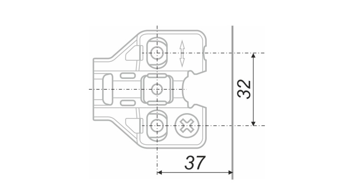 Планка д/петель трапецевидная H5012 NEO BOYARD (400шт)
