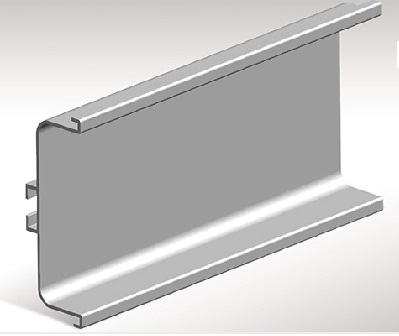 Ручка-профиль горизонтальный С-обр 3м, Матовое серебро