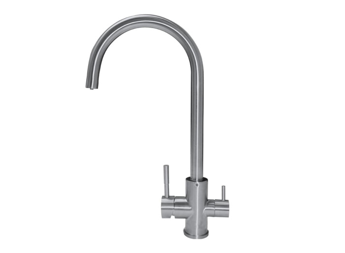 Смеситель "ИРИС" сатин двурычажный  ПРЕМИАЛ