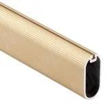 Штанга овальная 15*30 ал ребристая, золото с пазом 3000мм пр-во Россия