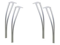 Ножка для столешницы У-111 (двойная) алюминий матовый