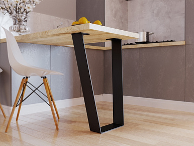 Опора Виктория 750мм черная для стола П-обр пр-во Россия